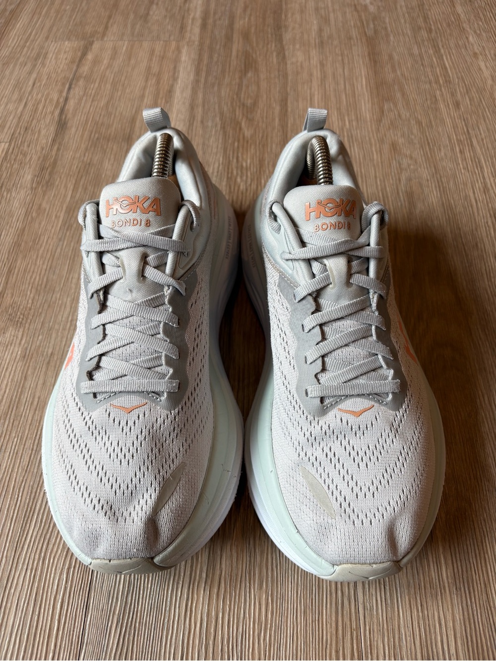 HOKA Bondi 8 Women’s Running Shoes - Light Beige Size 9B